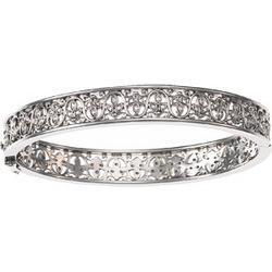 14K White Gold Diamond Bangle Braceletwhite 