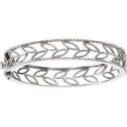 14K White Gold Diamond Bangle Braceletwhite 