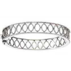 14K White Gold Diamond Bangle Braceletwhite 