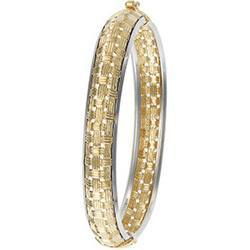 14K Two Tone Gold Hinged Bracelettwo 