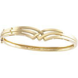 14K Yellow Gold Hinged Bangle Braceletyellow 