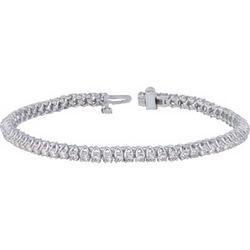 14K White Gold Diamond Line Braceletwhite 