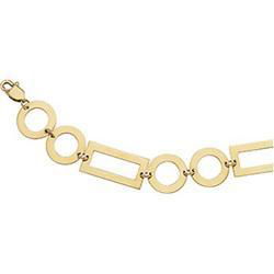 14K Yellow Gold Geometric Bracelet - 7 inchesyellow 