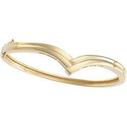 14K Yellow Gold Hinged Bangle Braceletyellow 