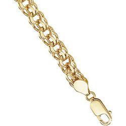 14K Yellow Gold Solid Large Charm Bracelet - 7 inchesyellow 