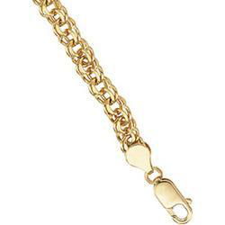 14K Yellow Gold Solid Charm Bracelet - 7 inchesyellow 