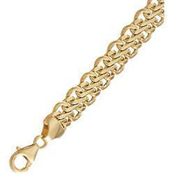 14K Yellow Gold Hollow Fashion Bracelet - 7 inchesyellow 