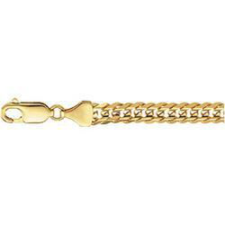 14K Yellow Gold Hollow Curb Link Bracelet - 7 inchesyellow 