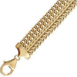 14K Yellow Gold Hollow Fashion Bracelet - 7 inchesyellow 