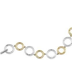 14K Two Tone Gold Diamond Fashion Bracelettwo 