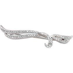 14K White Gold Diamond Fashion Broochwhite 