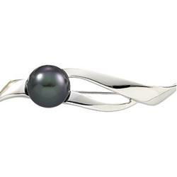 14K White Gold Tahitian Pearl Broochwhite 