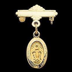 14K Yellow Gold Miraculous Baptismal Pinyellow 