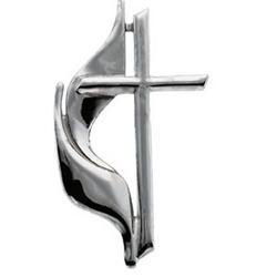 Sterling Silver Methodist Cross Lapel Pinsterling 