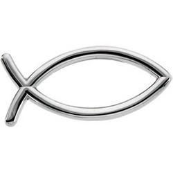 14K White Gold Fish Lapel Pinwhite 