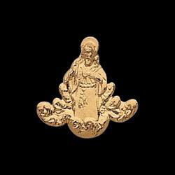 14K Yellow Gold Sacred Heart Of Jesus Lapel Pinyellow 