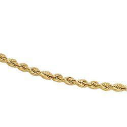 14K Yellow Gold Round Rope Chain - 7 inchesyellow 