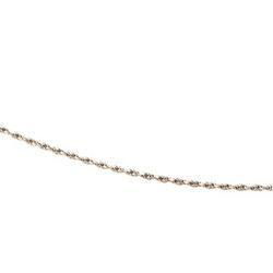 14K White Gold Diamond Cut Rope Chain - 7 incheswhite 