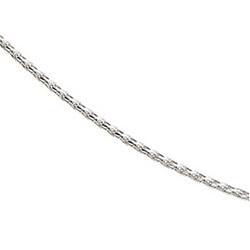 14K White Gold Diamond Cut Wheat Chain - 7 incheswhite 