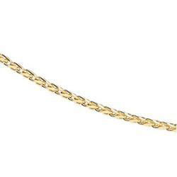 14K Yellow Gold Diamond Cut Wheat Chain - 7 inchesyellow 