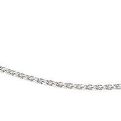 14K White Gold Diamond Cut Wheat Chain - 7 incheswhite 