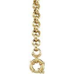 14K Yellow Gold Hollow Rolo Chain - 7 inchesyellow 