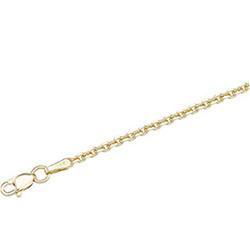 14K Yellow Gold Diamond Cut Cable Chain - 7 inchesyellow 