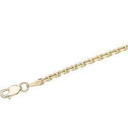 14K Yellow Gold Diamond Cut Cable Chain - 7 inchesyellow 