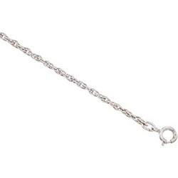 14K White Gold Rope Chain - 7 incheswhite 