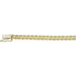 14K Yellow Gold Solid Double Rope Bracelet - 7 inchesyellow 