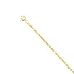 14K Yellow Gold Sparkling Singapore Bracelet - 7.50 inchesyellow 