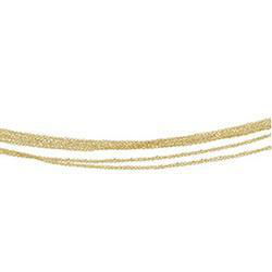 14K Yellow Gold Sparkling Singapore 6 Strand Bracelet - 07.50 inchesyellow 