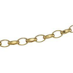 14K Yellow Gold Hollow Diamond Cut Rolo Bracelet - 7.50 inchesyellow 