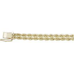 14K Yellow Gold Solid Double Rope Bracelet - 7 inchesyellow 