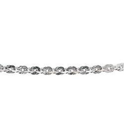 14K White Gold Paillettes Chain - 7 incheswhite 