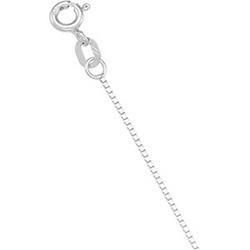 14K White Gold Box Chain - 7 incheswhite 