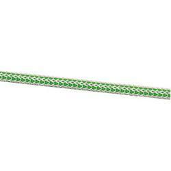 Sterling Silver Green Rubber Cord In Mesh Chain - 7.25 inchessterling 