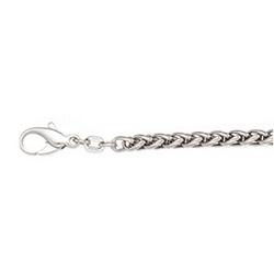 Platinum Solid Wheat Bracelet - 7.25 inchesplatinum 