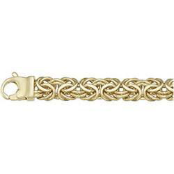 14K Yellow Gold Hollow Byzantine Bracelet - 7 inchesyellow 