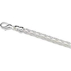 Sterling Silver Solid Wheat Chain - 7 inchessterling 