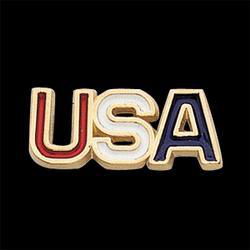 10K Yellow Gold Red, White, & Blue USA Lapel Pinyellow 