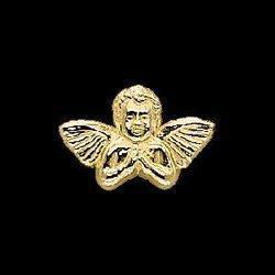 14K White Gold Praying Angel Lapel Pinwhite 