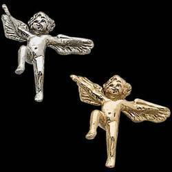 14K White Gold Angel Lapel Pinwhite 