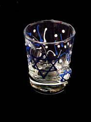 Jewish Celebration Design - Hand Painted - Collectible Shot Glass - 2 oz.jewish 