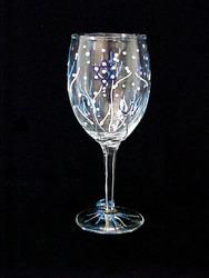 Jewish Celebration Design - Hand Painted - Hand Painted - Wine Glass - 8 oz..jewish 