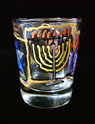 Jewish Fantasy Design - Hand Painted - Collectible Shot Glass - 2 oz.jewish 