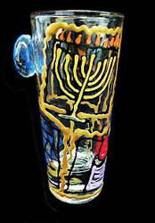 Jewish Fantasy Design - Hand Painted - Collectible Shooter Glass - 1.5 oz.jewish 