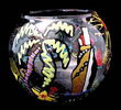 Kismet Cruise Design - Hand Painted - 19 oz. Bubble Ball with candle