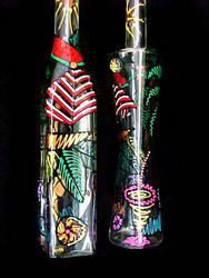 Caribbean Excitement Design - Hand Painted - All Purpose 16 oz. and V Bottles with pour spoutscaribbean 