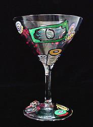 Casino Cards & Chips Design - Hand Painted - Grande Martini - 10 oz.casino 